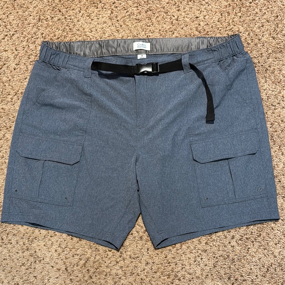 Men's Blue Cargo Shorts